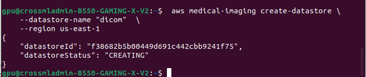 command on AWS CLI 